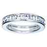 Eternity Band Wedding Ring in 14k White Gold with Round Natural Diamond at Gabriel & Co.