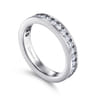 Straight Wedding Ring in 14k White Gold with Round Natural Diamond at Gabriel & Co.