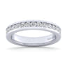 Straight Wedding Ring in 14k White Gold with Round Natural Diamond at Gabriel & Co.
