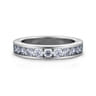 Straight Wedding Ring in 14k White Gold with Round Natural Diamond at Gabriel & Co.