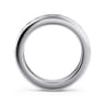 Straight Wedding Ring in 14k White Gold with Round Natural Diamond at Gabriel & Co.