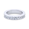 Straight Wedding Ring in 14k White Gold with Round Natural Diamond at Gabriel & Co.