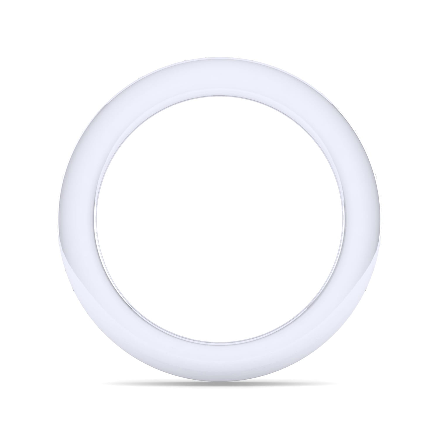 Straight Wedding Ring in 14k White Gold with Round Natural Diamond at Gabriel & Co. - Shot 2