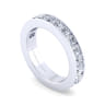 Straight Wedding Ring in 14k White Gold with Round Natural Diamond at Gabriel & Co.