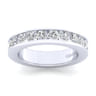 Straight Wedding Ring in 14k White Gold with Round Natural Diamond at Gabriel & Co.