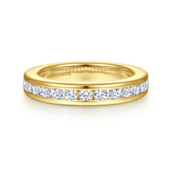Remie - 14K Yellow Gold Channel Set Diamond Anniversary Band
