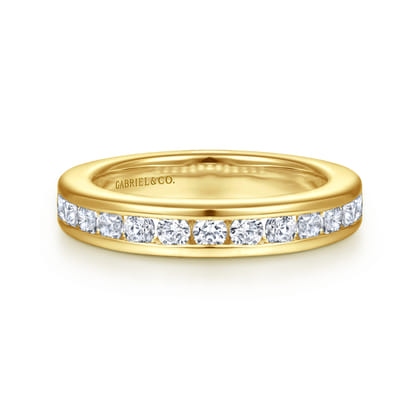 Remie - 14K Yellow Gold Channel Set Diamond Anniversary Band