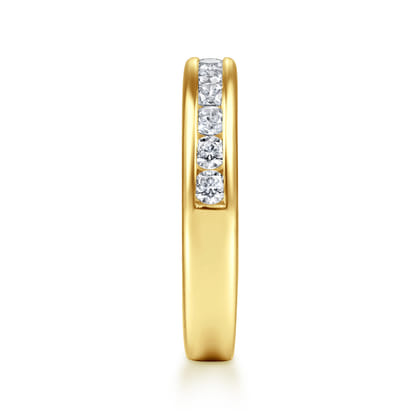 Remie - 14K Yellow Gold Channel Set Diamond Anniversary Band