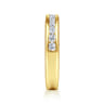 Straight Wedding Ring in 14k Yellow Gold with Round Natural Diamond at Gabriel & Co.