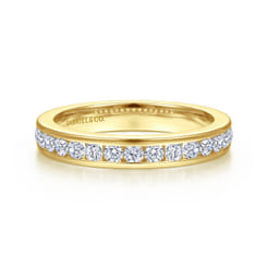 Remie - 14K Yellow Gold Channel Set Diamond Anniversary Band