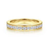 Remie - 14K Yellow Gold Channel Set Diamond Anniversary Band