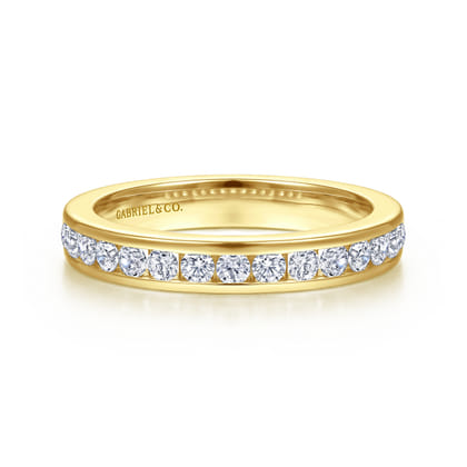 Remie - 14K Yellow Gold Channel Set Diamond Anniversary Band