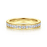 Straight Wedding Ring in 14k Yellow Gold with Round Natural Diamond at Gabriel & Co.