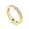 Straight Wedding Ring in 14k Yellow Gold with Round Natural Diamond at Gabriel & Co.