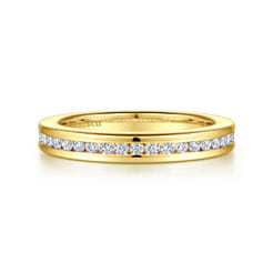 Remie - 14K Yellow Gold Channel Set Diamond Anniversary Band