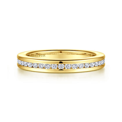 Remie - 14K Yellow Gold Channel Set Diamond Anniversary Band