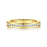 Straight Wedding Ring in 14k Yellow Gold with Round Natural Diamond at Gabriel & Co.