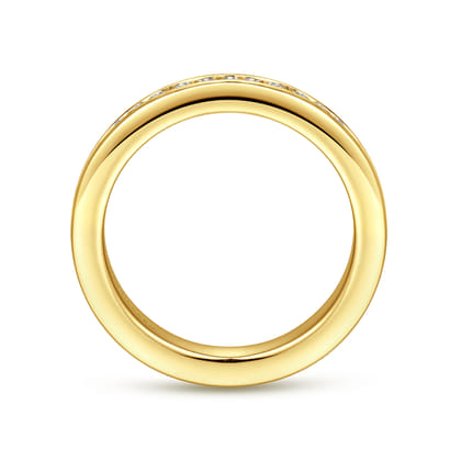 Remie - 14K Yellow Gold Channel Set Diamond Anniversary Band