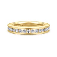Remie - 14K Yellow Gold Channel Set Diamond Anniversary Band