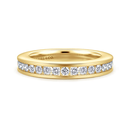 Remie - 14K Yellow Gold Channel Set Diamond Anniversary Band