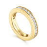 Straight Wedding Ring in 14k Yellow Gold with Round Natural Diamond at Gabriel & Co.