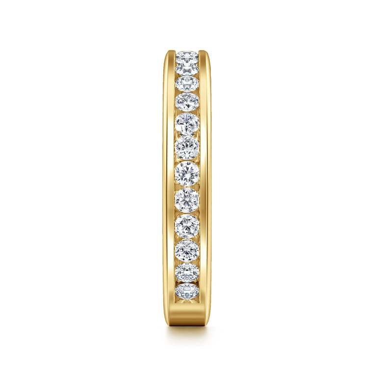 Straight Wedding Ring in 14k Yellow Gold with Round Natural Diamond at Gabriel & Co. - Shot 4