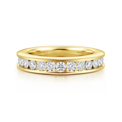 Remie - 14K Yellow Gold Channel Set Diamond Anniversary Band