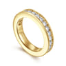 Straight Wedding Ring in 14k Yellow Gold with Round Natural Diamond at Gabriel & Co.