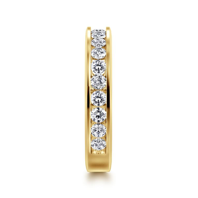 Straight Wedding Ring in 14k Yellow Gold with Round Natural Diamond at Gabriel & Co. - Shot 4