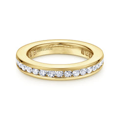 Remie - 14K Yellow Gold Channel Set Diamond Eternity Band