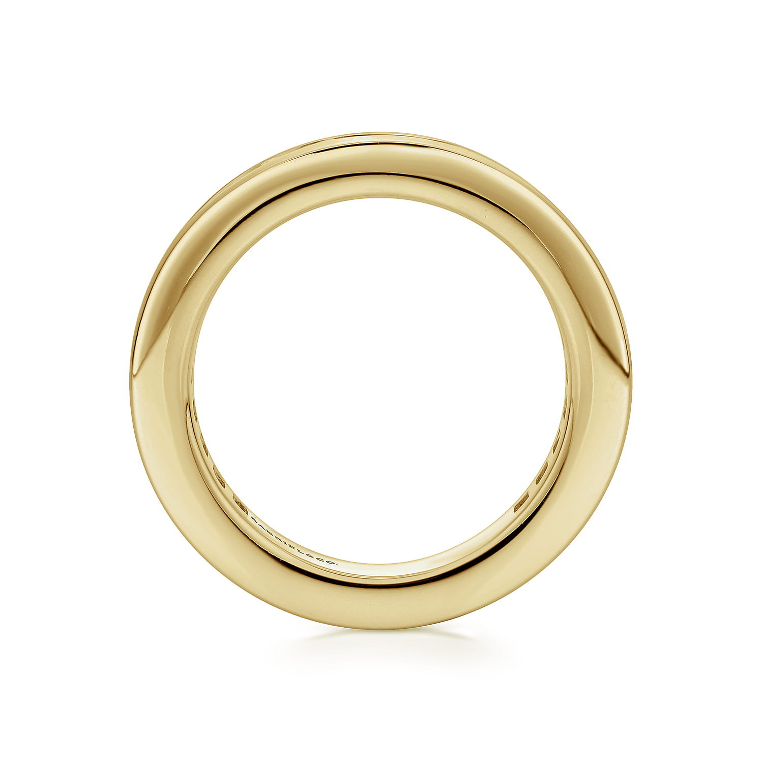 Eternity Band Wedding Ring in 14k Yellow Gold with Round Natural Diamond at Gabriel & Co. - Shot 2