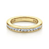 Eternity Band Wedding Ring in 14k Yellow Gold with Round Natural Diamond at Gabriel & Co.