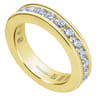 Eternity Band Wedding Ring in 14k Yellow Gold with Round Natural Diamond at Gabriel & Co.