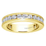 Eternity Band Wedding Ring in 14k Yellow Gold with Round Natural Diamond at Gabriel & Co.