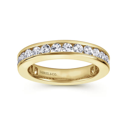 Remie - 14K Yellow Gold Channel Set Diamond Eternity Band