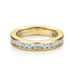 Remie - 14K Yellow Gold Channel Set Diamond Eternity Band