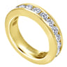 Eternity Band Wedding Ring in 14k Yellow Gold with Round Natural Diamond at Gabriel & Co.