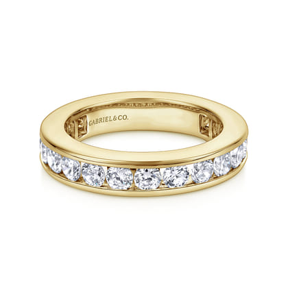 Remie - 14K Yellow Gold Channel Set Diamond Eternity Band