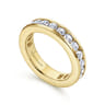 Eternity Band Wedding Ring in 14k Yellow Gold with Round Natural Diamond at Gabriel & Co.