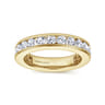 Eternity Band Wedding Ring in 14k Yellow Gold with Round Natural Diamond at Gabriel & Co.