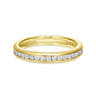 Eternity Band Wedding Ring in 14k Yellow Gold with Round Natural Diamond at Gabriel & Co.
