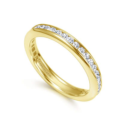Remie - 14K Yellow Gold Channel Set Diamond Eternity Band