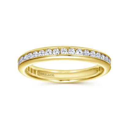 Remie - 14K Yellow Gold Channel Set Diamond Eternity Band