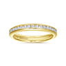 Eternity Band Wedding Ring in 14k Yellow Gold with Round Natural Diamond at Gabriel & Co.