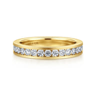 Remie - 14K Yellow Gold Channel Set Diamond Wedding Band