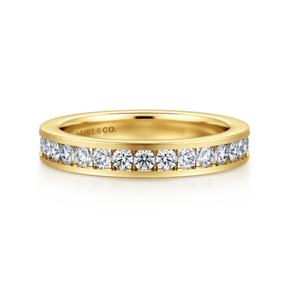Remie - 14K Yellow Gold Channel Set Diamond Wedding Band