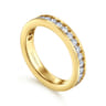 Straight Wedding Ring in 14k Yellow Gold with Round Natural Diamond at Gabriel & Co.