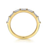 Fancy Wedding Ring in 14k Yellow Gold with Baguette Natural Diamond at Gabriel & Co.