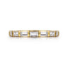 Fancy Wedding Ring in 14k Yellow Gold with Baguette Natural Diamond at Gabriel & Co.