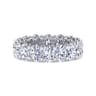 Eternity Band Wedding Ring in 14k White Gold with Oval Natural Diamond at Gabriel & Co.
